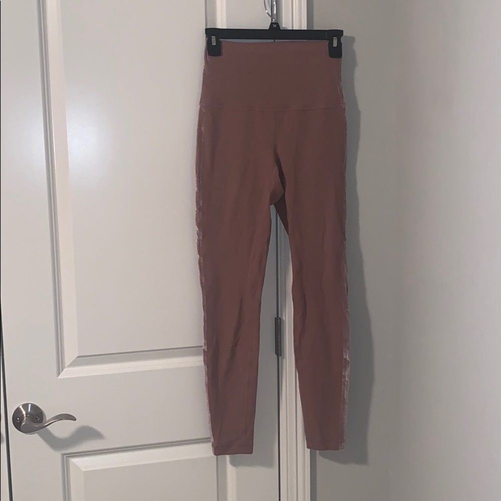 light beige lululemon leggings with velvet